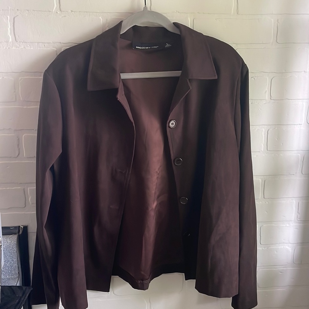 Briggs NY Velvet Brown Jacket: Large